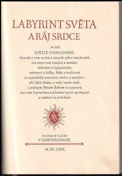 Jan Amos Komenský: Labyrint světa a ráj srdce