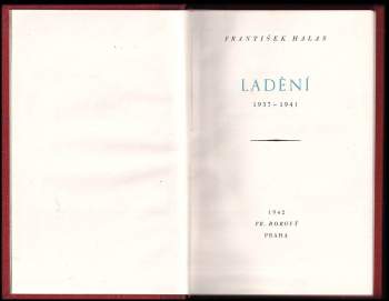 František Halas: Ladění