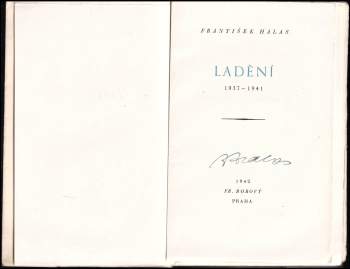 František Halas: Ladění