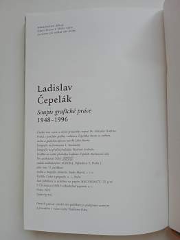 Ladislav Čepelák: Ladislav Čepelák - soupis grafické práce 1948-1996