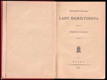 Alexandre Dumas: Lady Hamiltonová