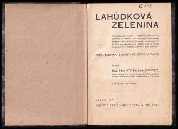František Landovský: Lahůdková zelenina