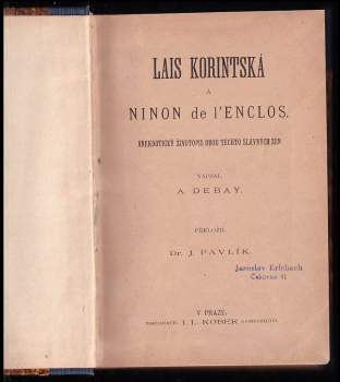 Auguste Debay: Lais Korintská a Ninon de l'Enclos