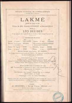 Léo Delibes: Lakme- opéra en trois actes