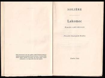 Molière: Lakomec