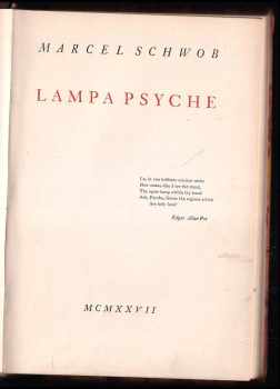 Marcel Schwob: Lampa Psyche
