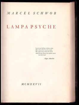 Marcel Schwob: Lampa psyche