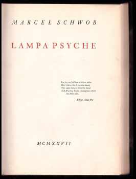 Marcel Schwob: Lampa Psyche