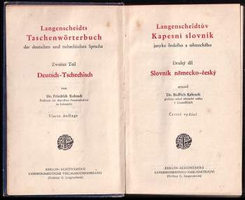 Friedrich Kabesch: Langenscheidtův kapesní slovník jazyka českého a německého