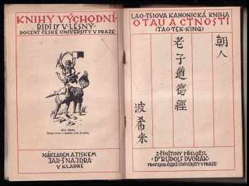 Laozi: Lao-tsiova kanonická kniha o tau a ctnosti