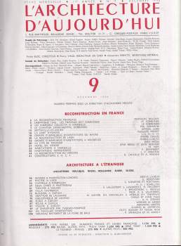 André Bloc: L'Architecture d'aujourd'hui, 17e Année, No. 9