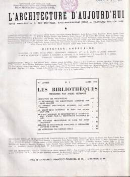 André Bloc: L'Architecture d'aujourd'hui, 9e Année, No. 3