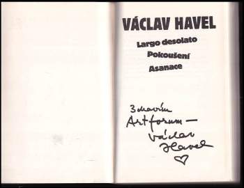Václav Havel: Largo desolato ; Pokoušení ; Asanace