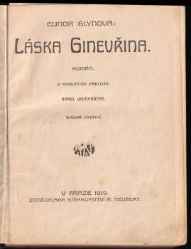 Elinor Glyn: Láska Ginevřina