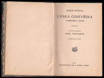 Elinor Glyn: Láska Ginevřina