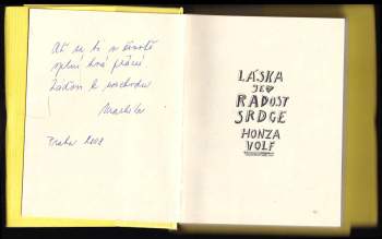 Honza Volf: Láska je radost srdce