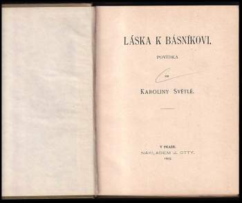 Karolina Světlá: Láska k básníkovi