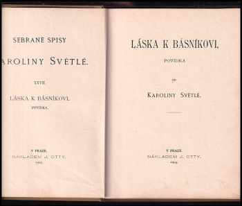 Karolina Světlá: Láska k básníkovi