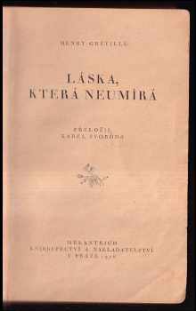 Henry Gréville: Láska, která neumírá