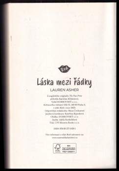 Lauren Asher: Láska mezi řádky