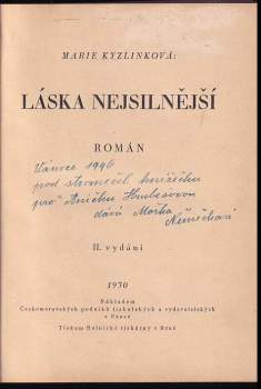 Marie Kyzlinková: Láska nejsilnější