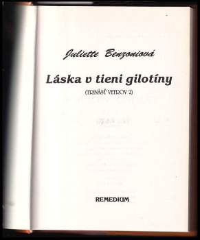 Juliette Benzoni: Láska v tieni gilotíny