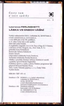 Lawrence Ferlinghetti: Láska ve dnech vášní