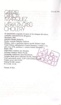 Gabriel García Márquez: Láska za časů cholery