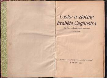 Pierre Moins: Lásky a zločiny hraběte Cagliostra