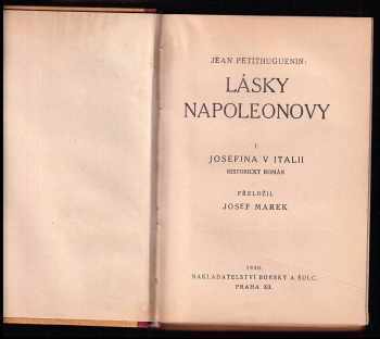 Jean Petithuguenin: Lásky Napoleonovy