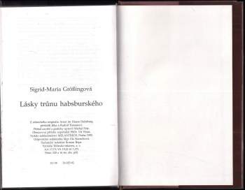 Sigrid-Maria Größing: Lásky trůnu habsburského