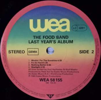 Food Band: Last Year's Album