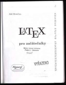 Jiří Rybička: LATEX pro začátečníky