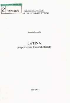 Latina pro posluchače filozofické fakulty