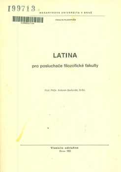 Latina pro posluchače filozofické fakulty