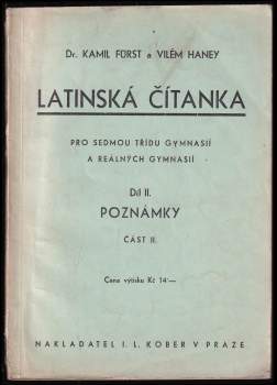 Latinská čítanka pro sedmou třídu gymnasií a reálných gymnasií