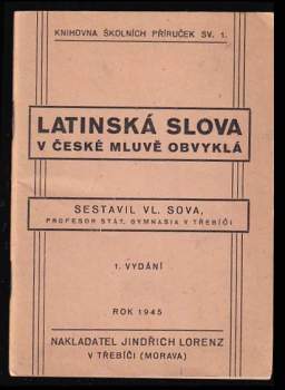 Latinská slova v české mluvě obvyklá