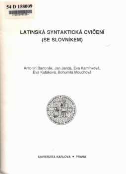 Latinská syntaktická cvičení (se slovníkem)