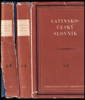 Josef Sedláček: Latinsko-český slovník
