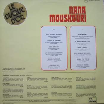 Nana Mouskouri: Le Disque D'Or De Nana Mouskouri