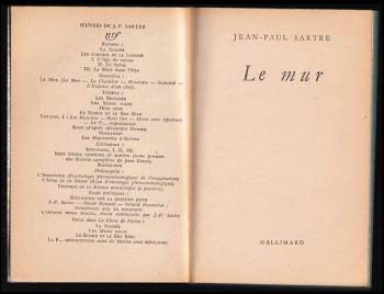 Jean-Paul Sartre: Le mur