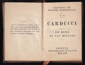 Giosue Carducci: Le Rime di San Miniato