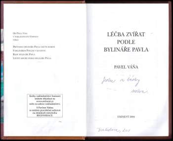 Pavel Váňa: Léčba zvířat podle bylináře Pavla