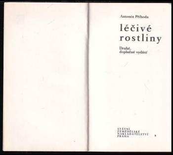 Antonín Příhoda: Léčivé rostliny