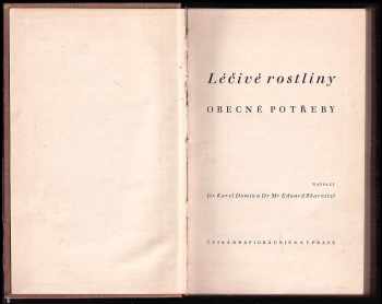 Karel Domin: Léčivé rostliny obecné potřeby