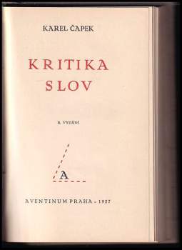 Karel Čapek: O nejbližších věcech