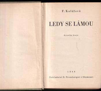 Františka Kolářová-Vlčková: Ledy se lámou