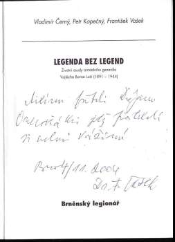 Petr Kopečný: Legenda bez legend PODPIS FRANTIŠEK VAŠEK