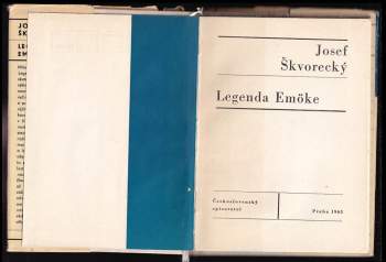 Josef Škvorecký: Legenda Emöke