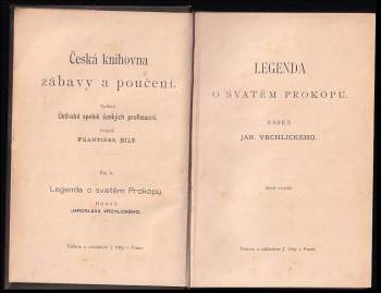 Jaroslav Vrchlický: Legenda o svatém Prokopu + Kytka lyriky